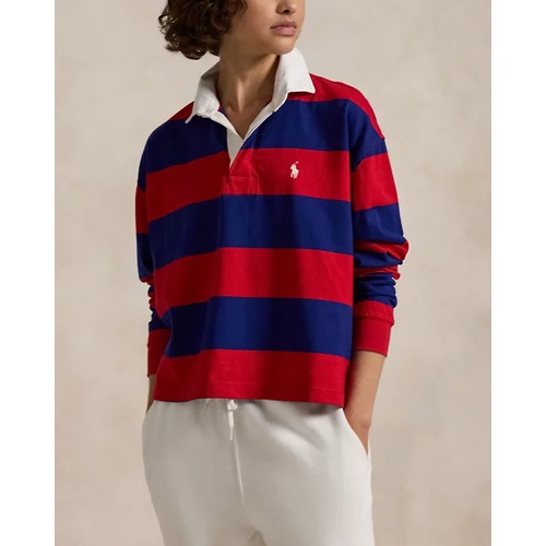 폴로 랄프로렌 Striped Cropped Jersey Rugby Shirt