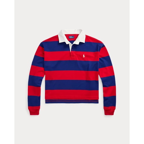 폴로 랄프로렌 Striped Cropped Jersey Rugby Shirt