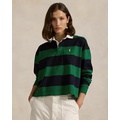 Striped Cropped Jersey Rugby Shirt