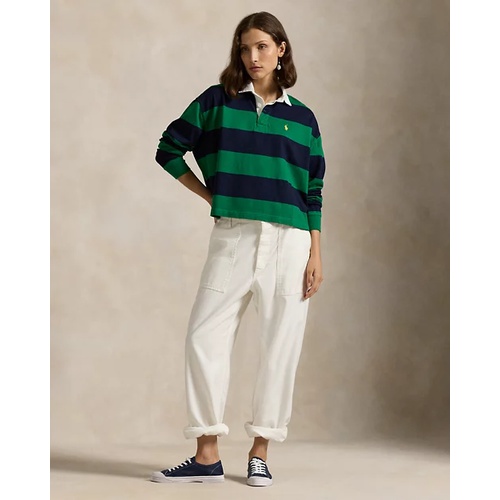 폴로 랄프로렌 Striped Cropped Jersey Rugby Shirt