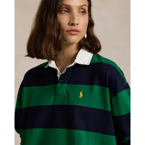 폴로 랄프로렌 Striped Cropped Jersey Rugby Shirt