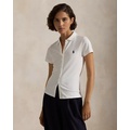 Buttoned-Placket Polo Shirt