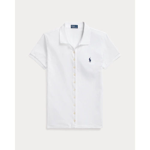 폴로 랄프로렌 Buttoned-Placket Polo Shirt