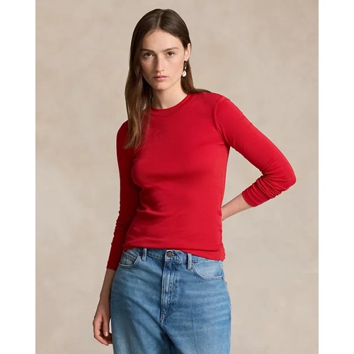 폴로 랄프로렌 Ribbed Cotton Long-Sleeve Tee