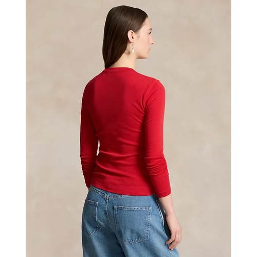 폴로 랄프로렌 Ribbed Cotton Long-Sleeve Tee