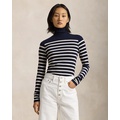 Striped Ribbed Turtleneck