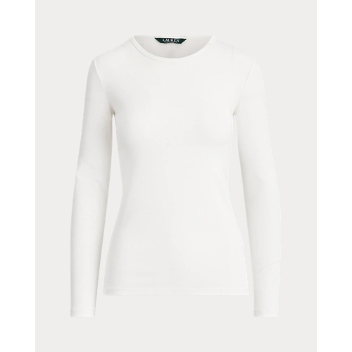 폴로 랄프로렌 Cotton-Blend Long-Sleeve Top