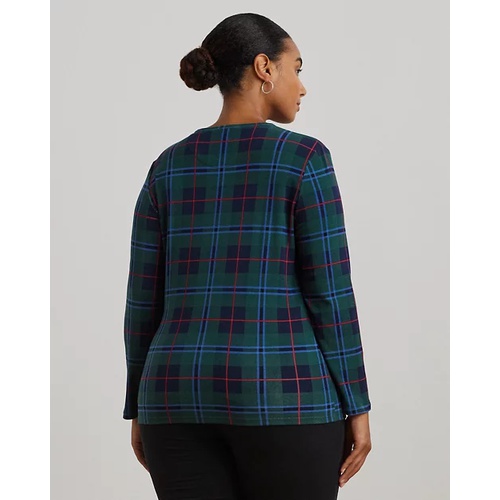 폴로 랄프로렌 Plaid Stretch Cotton Long-Sleeve Tee