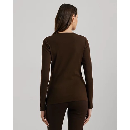 폴로 랄프로렌 Cotton-Blend Long-Sleeve Top