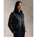 Quilted Leather Bomber Jacket