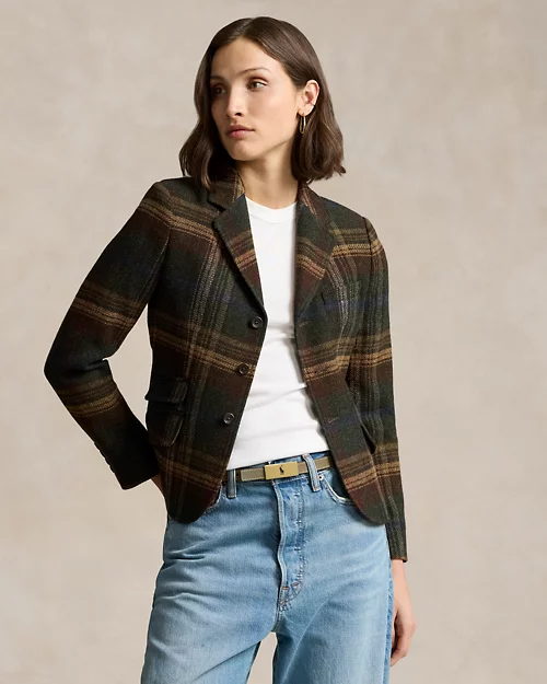 Plaid Wool Blazer