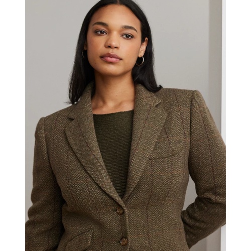 폴로 랄프로렌 Wool-Blend Herringbone Tweed Blazer