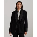 Quilted-Satin-Trim Wool-Blend Coat