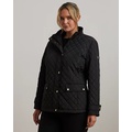 Diamond-Quilted Mockneck Jacket