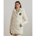 Crest-Patch Hooded Down Coat