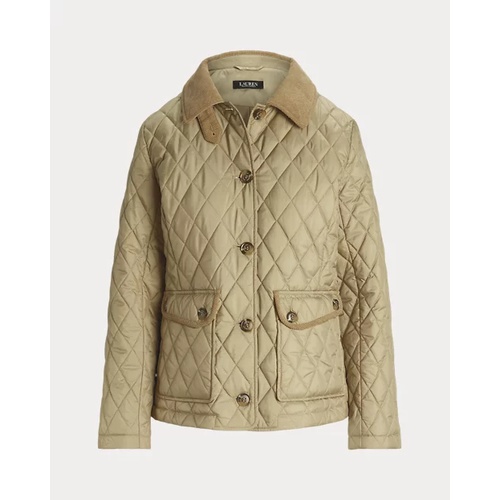 폴로 랄프로렌 Corduroy-Trim Diamond-Quilted Jacket