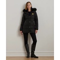 Crest-Patch Hooded Down Coat