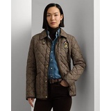 Glen Plaid Crest-Patch Quilted Jacket