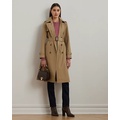 Double-Breasted Cotton-Blend Trench Coat