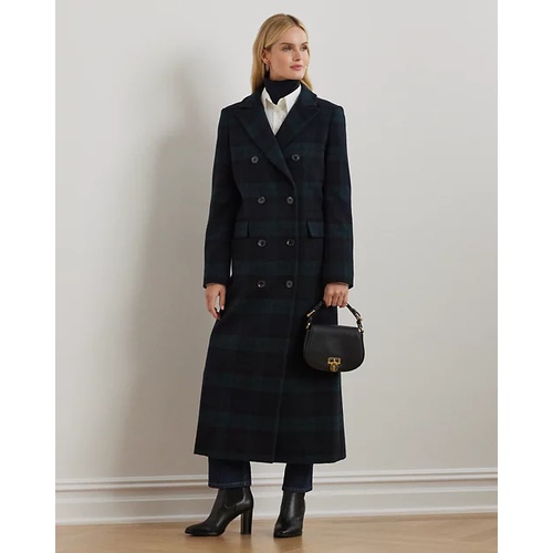 폴로 랄프로렌 Black Watch Plaid Double-Breasted Coat