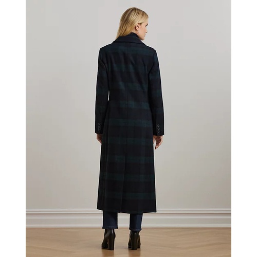 폴로 랄프로렌 Black Watch Plaid Double-Breasted Coat