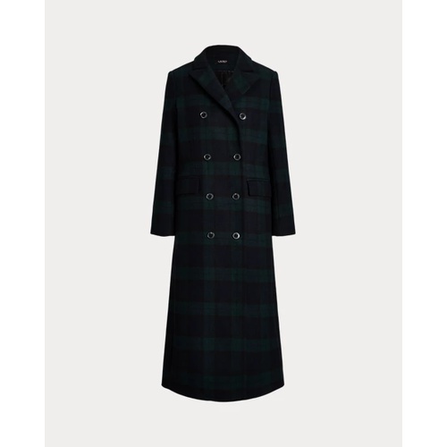 폴로 랄프로렌 Black Watch Plaid Double-Breasted Coat