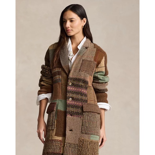 폴로 랄프로렌 Patchwork Wool-Blend Coat