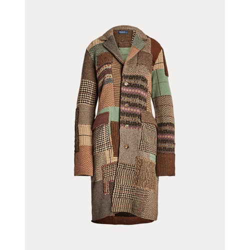 폴로 랄프로렌 Patchwork Wool-Blend Coat