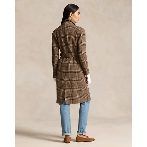 폴로 랄프로렌 Plaid Wool Twill Trench Coat