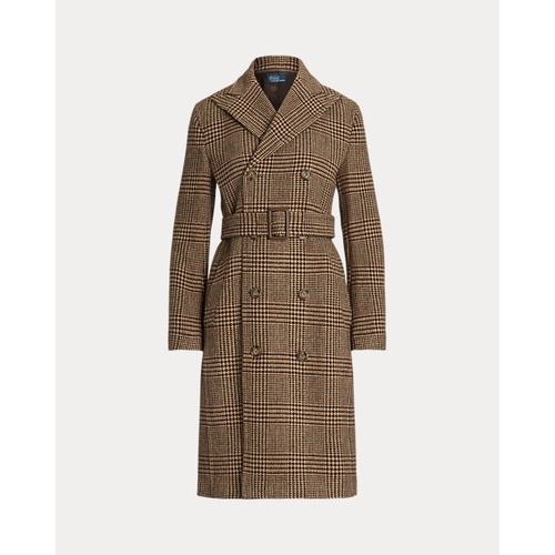 폴로 랄프로렌 Plaid Wool Twill Trench Coat