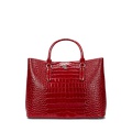 Embossed Leather Large Marcy Satchel