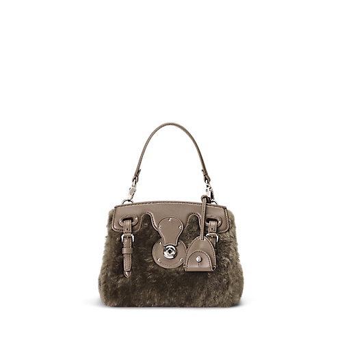 폴로 랄프로렌 Soft Ricky 18 Shearling & Calfskin Bag