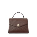 Stitched Leather Medium Farrah Satchel