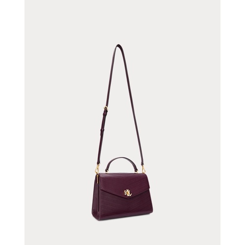 폴로 랄프로렌 Stitched Leather Medium Farrah Satchel