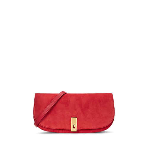 폴로 랄프로렌 Polo ID Suede Medium Clutch Bag