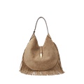 Polo ID Large Fringe Suede Shoulder Bag