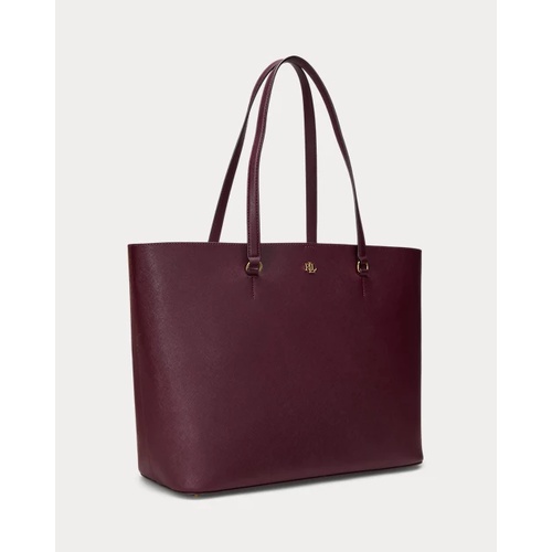 폴로 랄프로렌 Crosshatch Leather Large Karly Tote