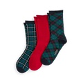 Plaid & Rib-Knit Roll-Top Sock 6-Pack