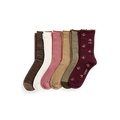 Patterned Stretch Roll-Top Sock 6-Pack