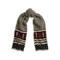 Snowflake-Motif Wool-Blend Scarf