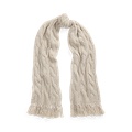 Cable-Knit Wool-Cashmere Fringe Scarf