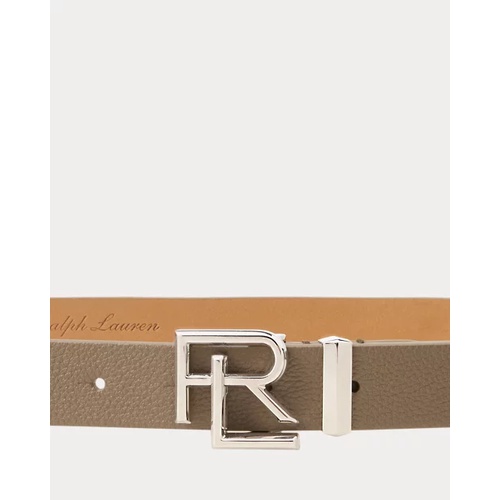 폴로 랄프로렌 RL Pebbled Calfskin Skinny Belt