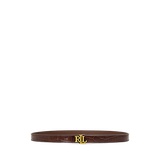 Logo Reversible Embossed Skinny Belt