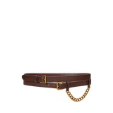 Leather Double-Wrap Chain Belt