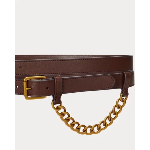 폴로 랄프로렌 Leather Double-Wrap Chain Belt