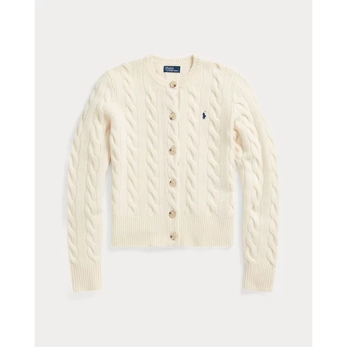 폴로 랄프로렌 Cable-Knit Wool-Cashmere Cardigan