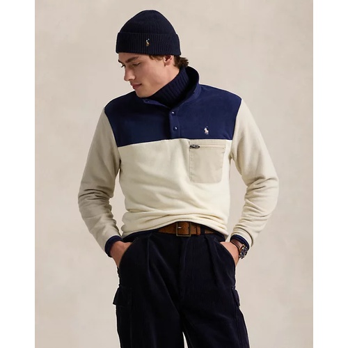 폴로 랄프로렌 Color-Blocked Brushed Fleece Pullover