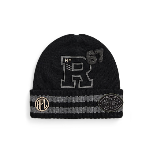 폴로 랄프로렌 Logo-Patch Wool-Cotton Beanie