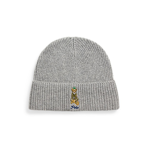 폴로 랄프로렌 Dog-Embroidered Rib-Knit Beanie