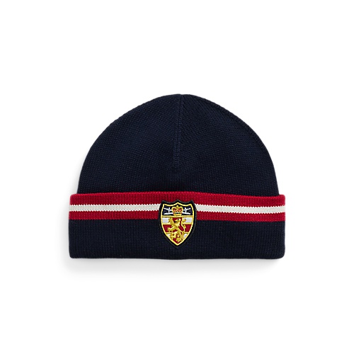 폴로 랄프로렌 Crest-Patch Wool-Blend Beanie